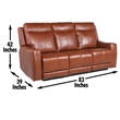 Steve Silver Natalia 3pc Sofa Set in Brown