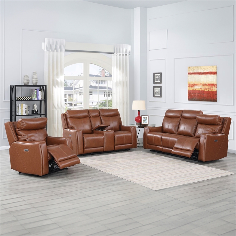 Steve Silver Natalia 3pc Sofa Set in Brown