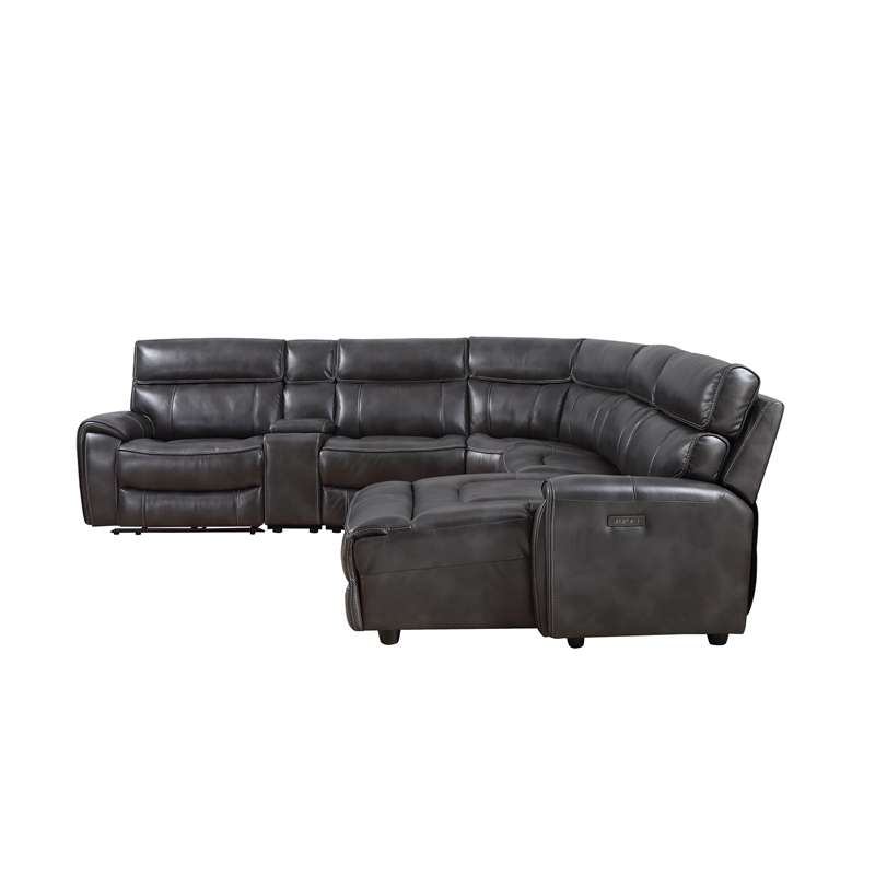 Steve Silver Provo 6PC Sectional Sofa in Gray