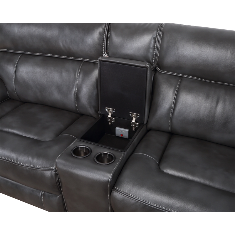 Steve Silver Provo 6PC Sectional Sofa in Gray