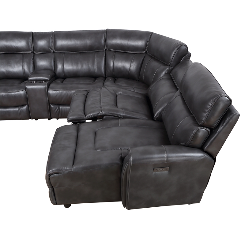 Steve Silver Provo 6PC Sectional Sofa in Gray
