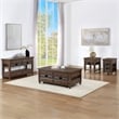 Steve Silver Oliver 4-Piece Lift-Top Living Room Table Set in Brown