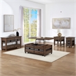 Steve Silver Oliver 4-Piece Lift-Top Living Room Table Set in Brown