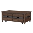 Steve Silver Oliver 4-Piece Lift-Top Living Room Table Set in Brown