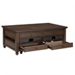 Steve Silver Oliver 4-Piece Lift-Top Living Room Table Set in Brown