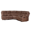 Steve Silver Rudger 3-Piece Sectional Sofa in Brown
