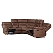 Steve Silver Rudger 3-Piece Sectional Sofa in Brown