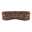 Steve Silver Rudger 3-Piece Sectional Sofa in Brown