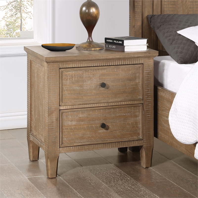 Steve Silver Riverdale 3 pc King Bedroom Set(2 NS+Bed) in Brown