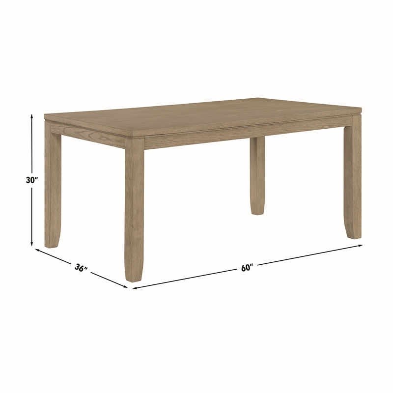 Steve Silver Yorktown Sand 7PC Dining Set in Brown