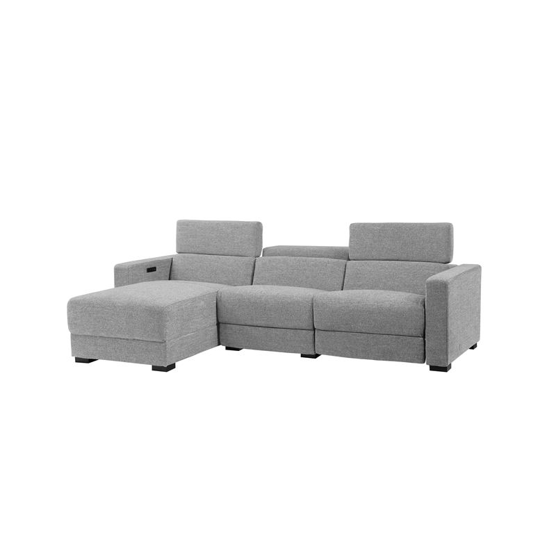 Steve Silver Zara 2pc Dual Power Chaise Sofa Set in Gray