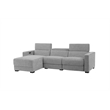 Steve Silver Zara 2pc Dual Power Chaise Sofa Set in Gray