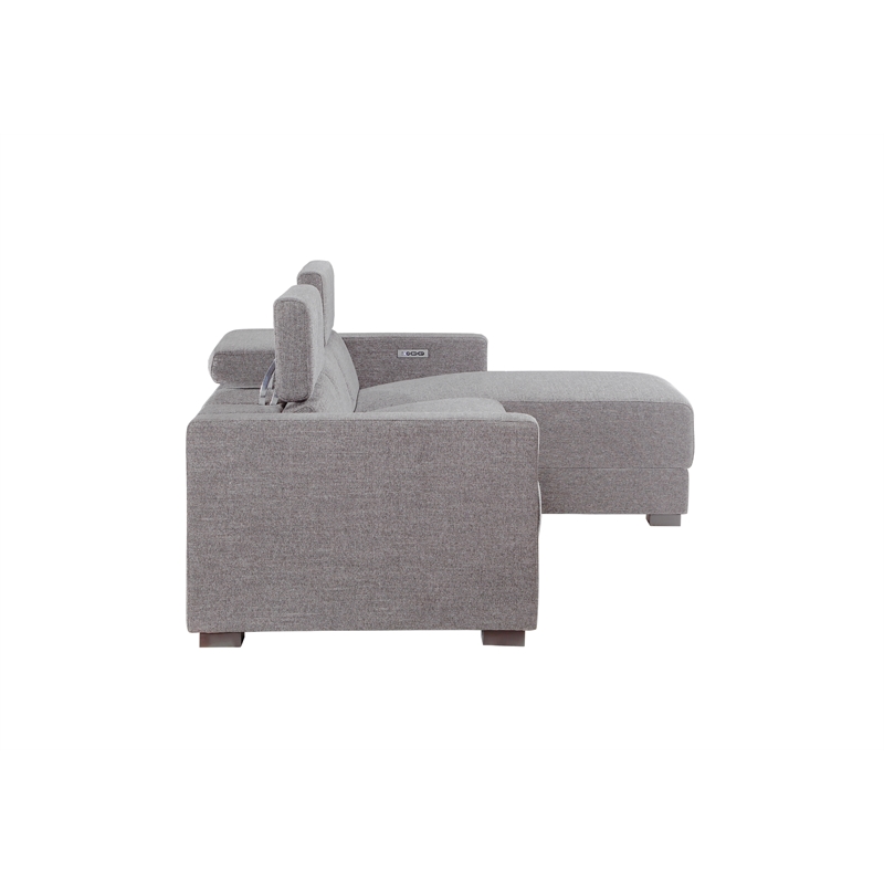 Steve Silver Zara 2pc Dual Power Chaise Sofa Set in Gray