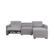 Steve Silver Zara 2pc Dual Power Chaise Sofa Set in Gray