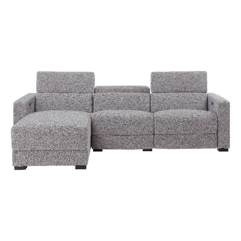 Steve Silver Zara 2pc Dual Power Chaise Sofa Set in Gray