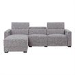 Steve Silver Zara 2pc Dual Power Chaise Sofa Set in Gray