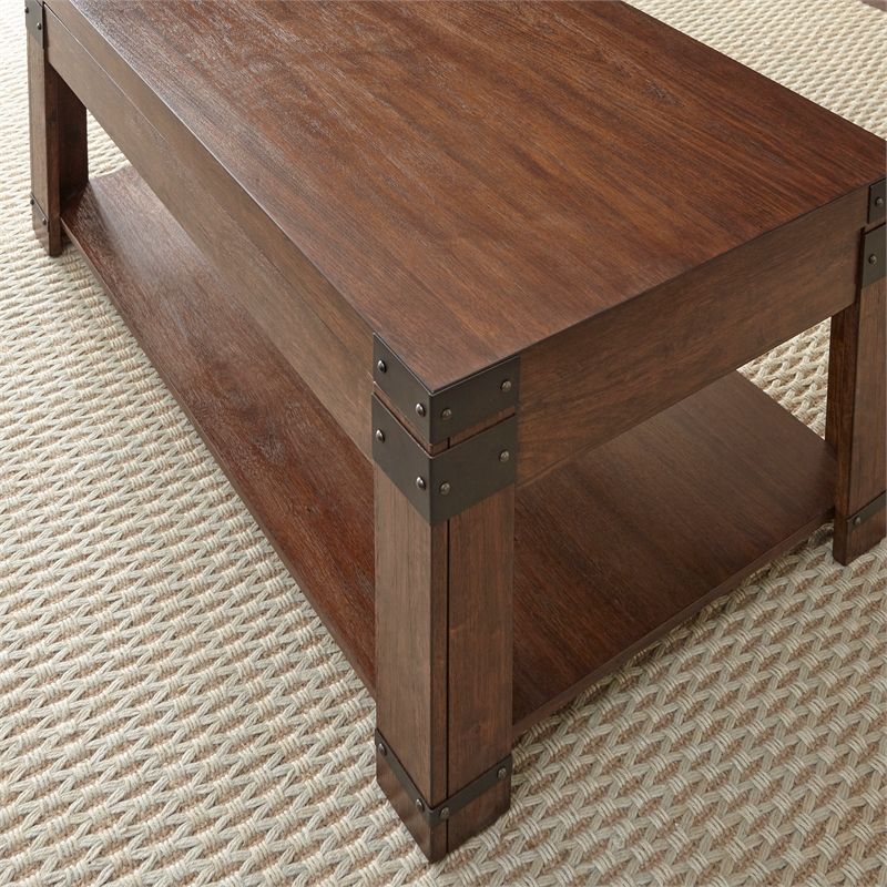 Steve Silver Arusha 3pc Coffee End Table in Brown