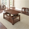 Steve Silver Arusha 3pc Coffee End Table in Brown
