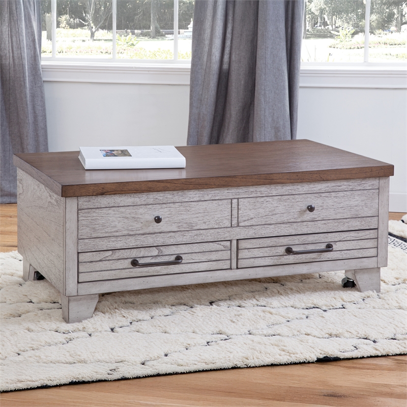 Steve Silver Bear Creek 3pc Coffee End Table Set in White