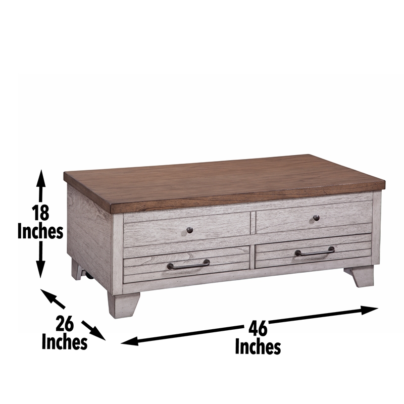 Steve Silver Bear Creek 3pc Coffee End Table Set in White