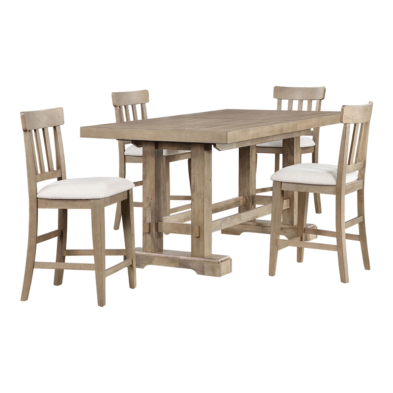 Steve Silver Napa 5-Piece Counter Dining Set in Sand
