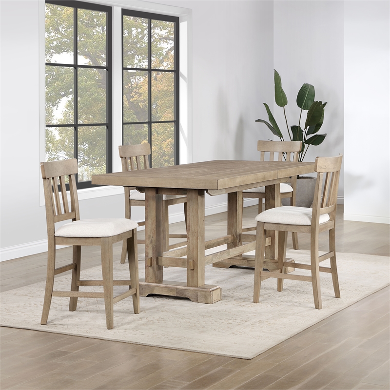 Steve Silver Napa 5-Piece Counter Dining Set in Sand