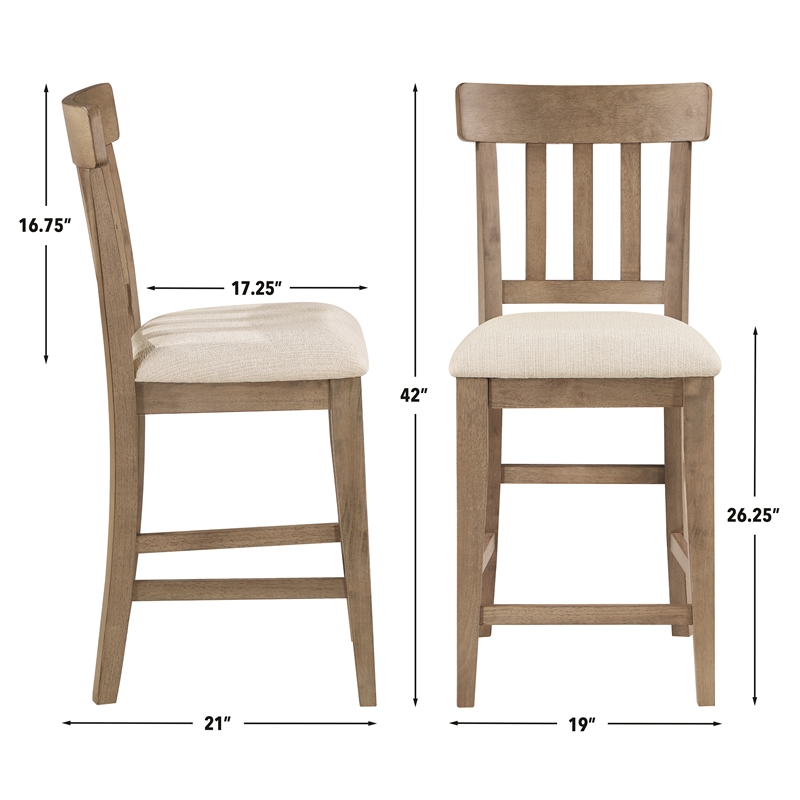 Steve Silver Napa 7-Piece Counter Dining Set in Sand