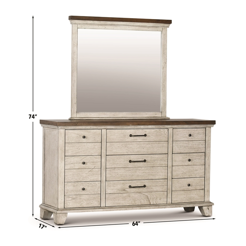 Steve Silver Bear Creek 5pc Queen Bedroom Set in White