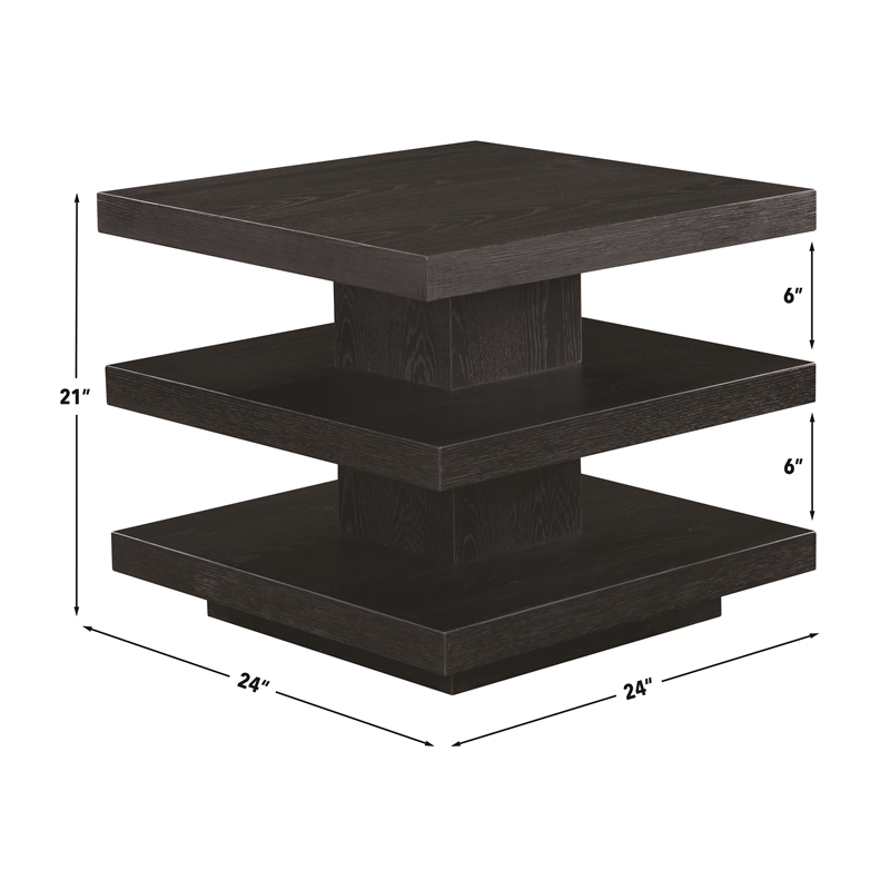 Steve Silver Canyon Black 3pc Coffee & End Table Set