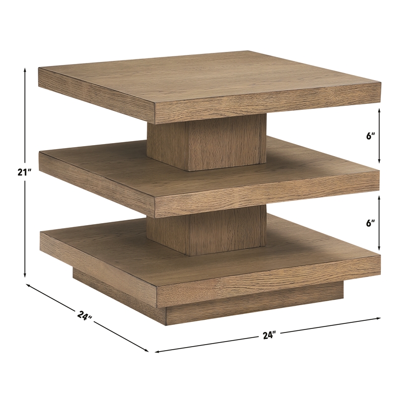 Steve Silver Canyon Brown 3pc Coffee & End Table Set