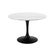 Steve Silver Colfax 5PC White Top and Black Base Dining Set With Black Chairs