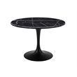 Steve Silver Colfax 5PC White Top and Black Base Dining Set With Black Chairs