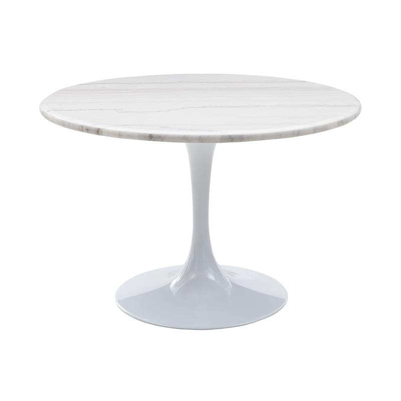 Steve Silver Colfax 5PC White Top and Black Base Dining Set With Black Chairs
