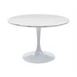 Steve Silver Colfax 5PC White Top and Black Base Dining Set With Black Chairs
