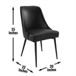 Steve Silver Colfax 5PC White Top and Black Base Dining Set With Black Chairs