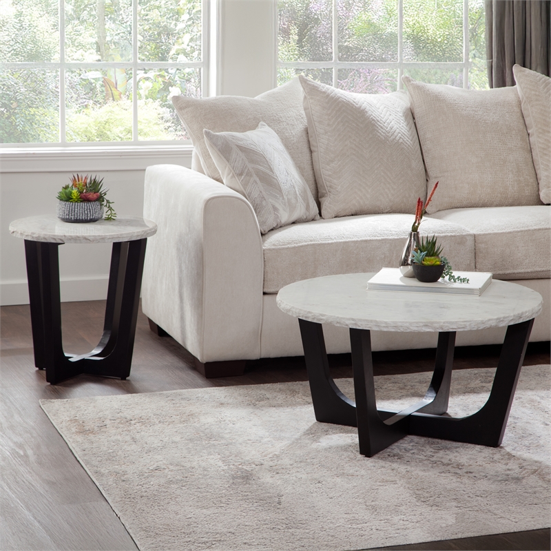 Steve Silver Chrissy 3-Piece Coffee & End Table Set in Black