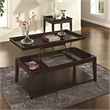 Steve Silver Clemson 3pc Coffee Table Set in Brown