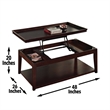 Steve Silver Clemson 3pc Coffee Table Set in Brown