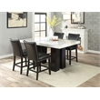 Steve Silver Camila 5PC Rectangle Counter Dining Set with Black Chairs