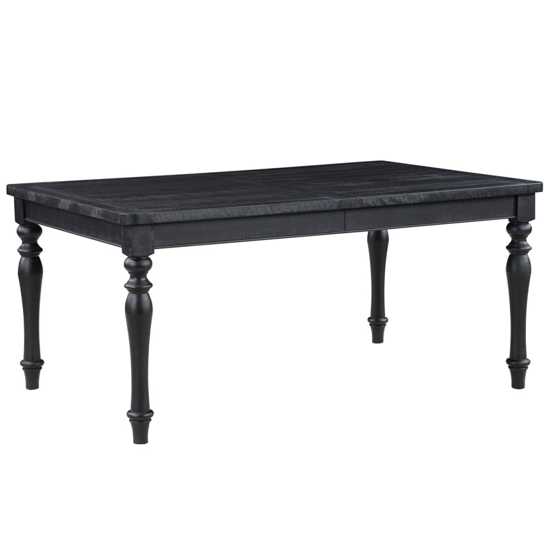 Steve Silver Odessa 6-Piece Dining Set (Table 4 Side Chairs & Bench) in Black