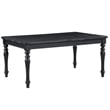 Steve Silver Odessa 6-Piece Dining Set (Table 4 Side Chairs & Bench) in Black