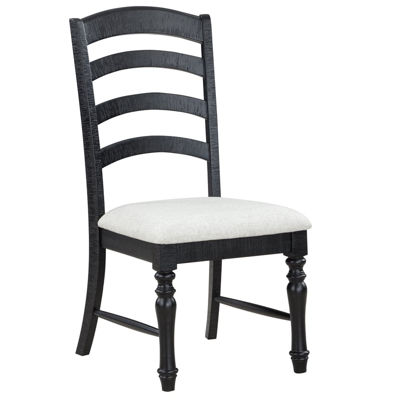 Steve Silver Odessa 6-Piece Dining Set (Table 4 Side Chairs & Bench) in Black