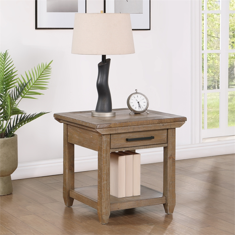 Steve Silver Riverdale 3-Piece Coffee & End Table Set in Brown
