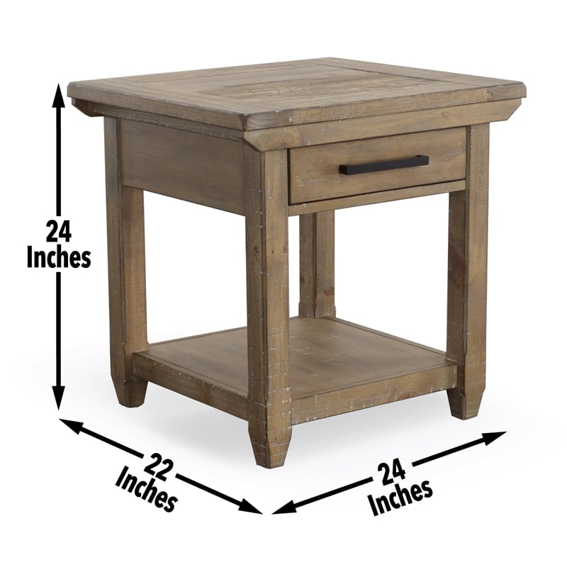 Steve Silver Riverdale 3-Piece Coffee & End Table Set in Brown
