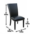 Steve Silver Camila 7PC Rectangle Dining Set with Black Chairs