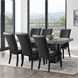 Steve Silver Camila 7PC Rectangle Dining Set with Black Chairs