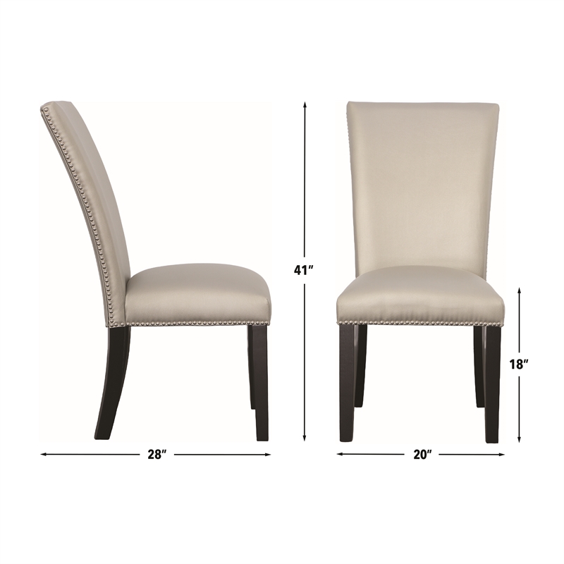 Steve Silver Camila 7PC Rectangle Dining Set with Silver Chairs