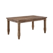 Steve Silver Riverdale Leg Dining Table with 6 Wooden Side Chairs in Brown