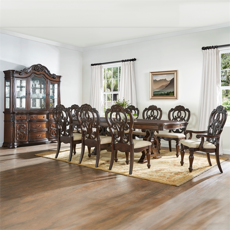 Steve Silver Royale 10pc Dining Set in Brown