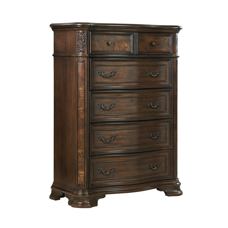 Steve Silver Royale Queen 6PC Bedroom Set in Brown